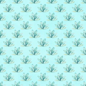 卡通植物平铺无缝背景图片